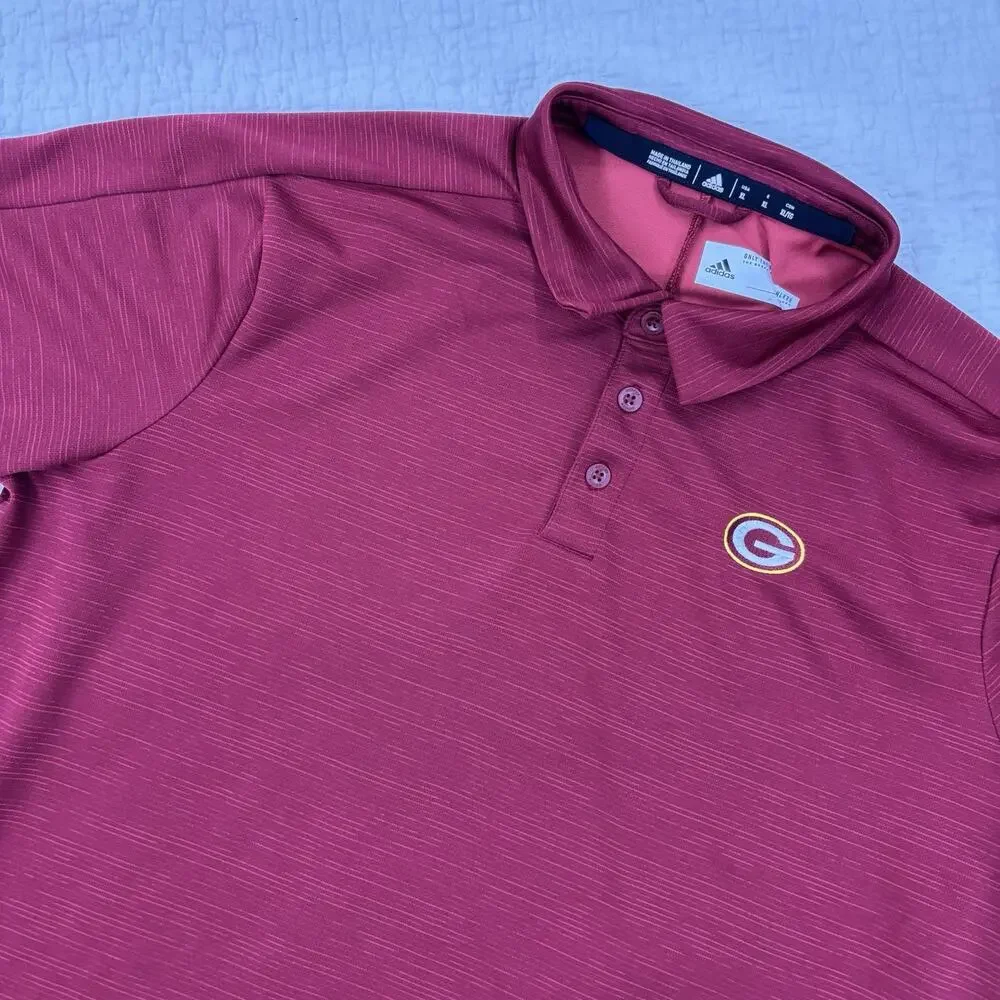 Adidas Georgia Bulldogs Performance Polo Shirt Men XL Red Logo Football Golf